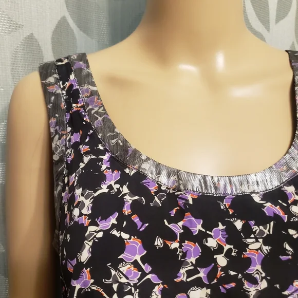 Marc Jacobs Abstract Sleeveless Silk Blouse Size S - Picture 5 of 13